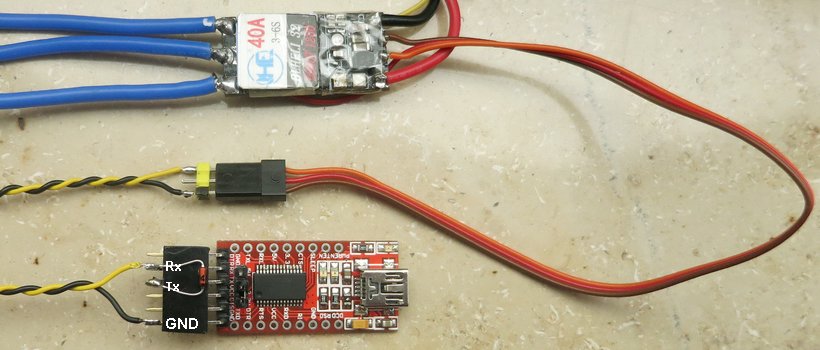 Minimalausführung ohne Pullup Bild Linker am ESC